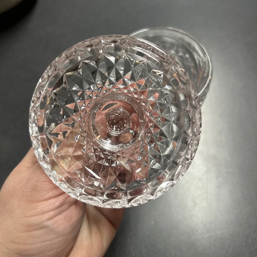 Imperial Glass Clear Hobstar Canister